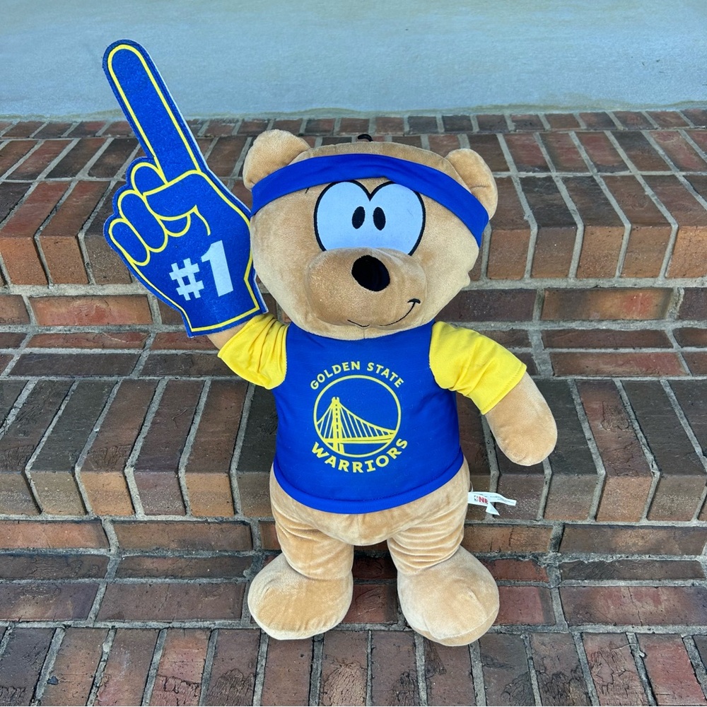 Golden State Warriors #1 Fan teddy bear NBA plush collectible.